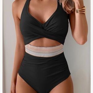 Elegant Black One-Piece Swimsuit